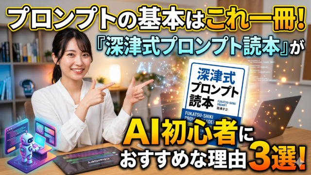 プロンプトの基本はこれ一冊！『深津式プロンプト読本』がAI初心者におすすめな理由